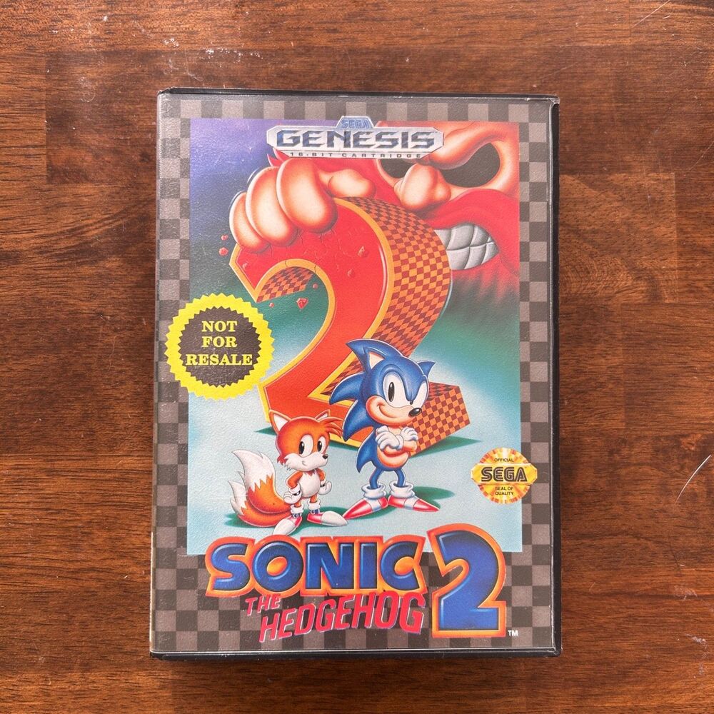 SEGA Sonic the Hedgehog 2 Sega Genesis Not for Resale Case & Art Only